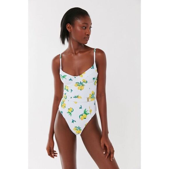 Onia x WeWoreWhat Danielle lemon print one piece size XS - Picture 7 of 9